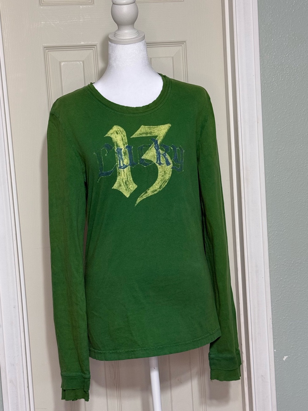 Vintage Lucky Brand Large 100% Cotton “Lucky 13” Graphic Made in the USA